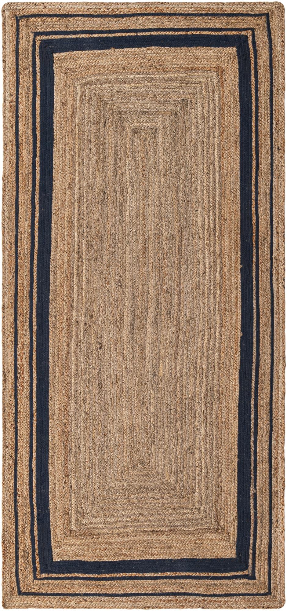  4' 3 x 9' 1  Hand Braided Jute Runner Rug
