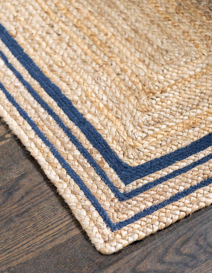 Detail image of  2' 6 x 6' 1  Hand Braided Jute Runner Rug