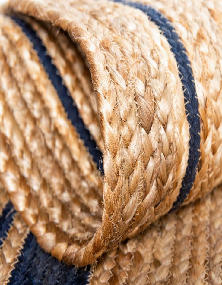 Detail image of  2' 6 x 6' 1  Hand Braided Jute Runner Rug