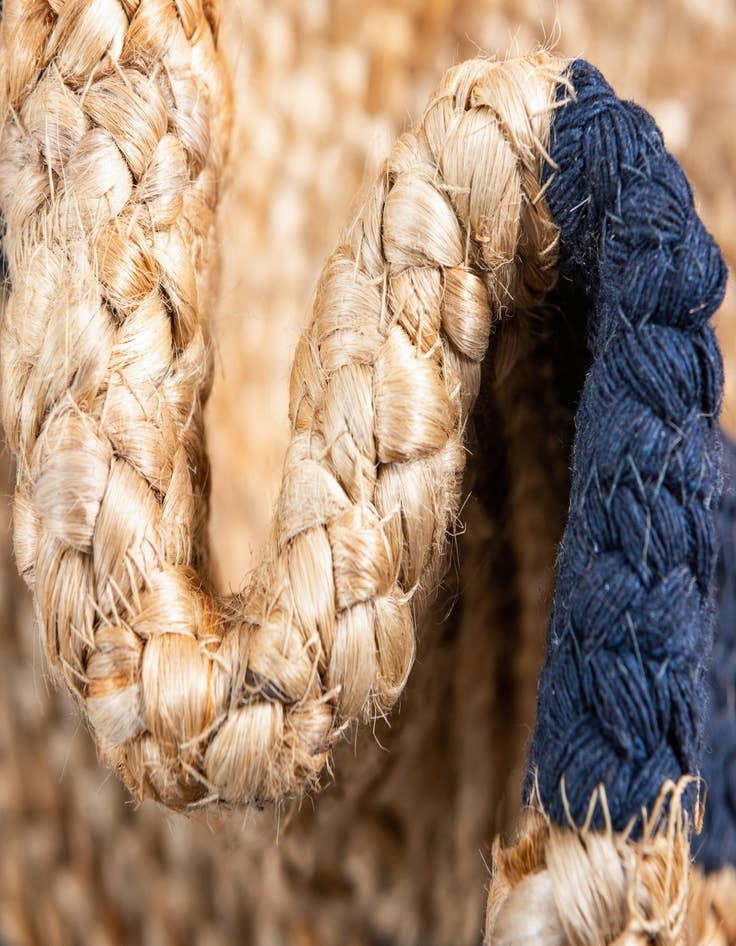 Detail image of  2' 6 x 6' 1  Hand Braided Jute Runner Rug