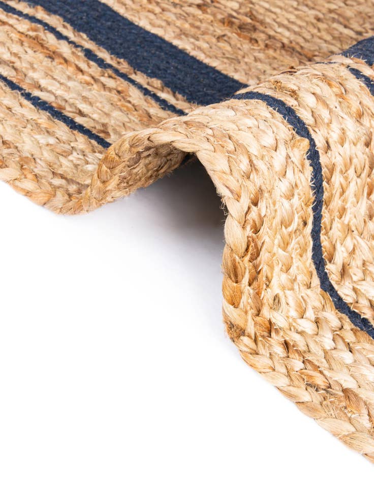 Detail image of  2' 6 x 6' 1  Hand Braided Jute Runner Rug