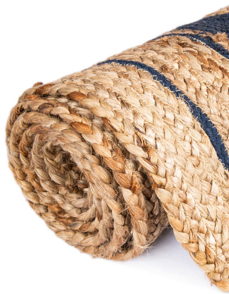 Detail image of  2' 6 x 6' 1  Hand Braided Jute Runner Rug