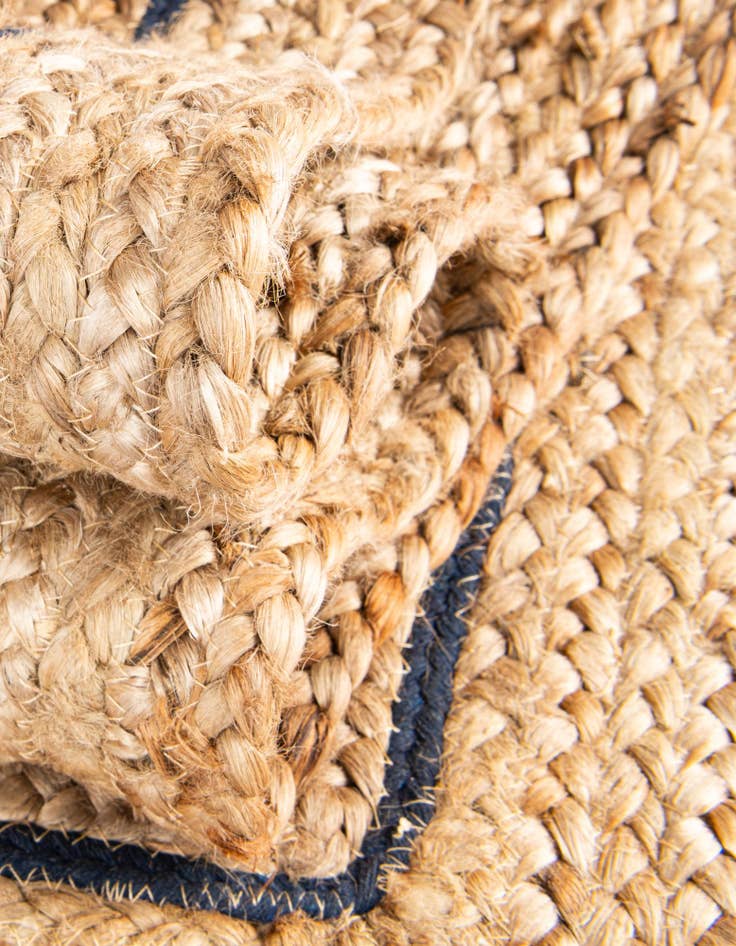 Detail image of  2' 6 x 6' 1  Hand Braided Jute Runner Rug