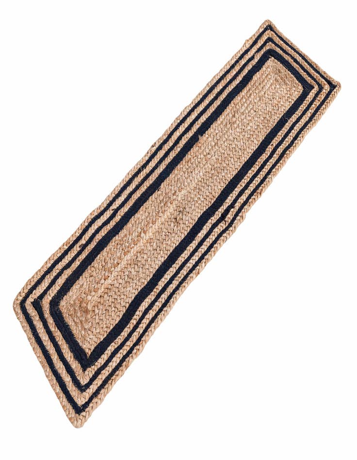 Detail image of  1' 2 x 4' 1  Hand Braided Jute Table Runner Rug
