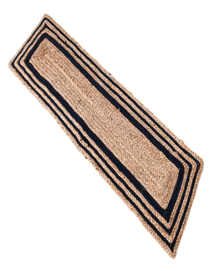Detail image of  1' 2 x 4' 1  Hand Braided Jute Table Runner Rug