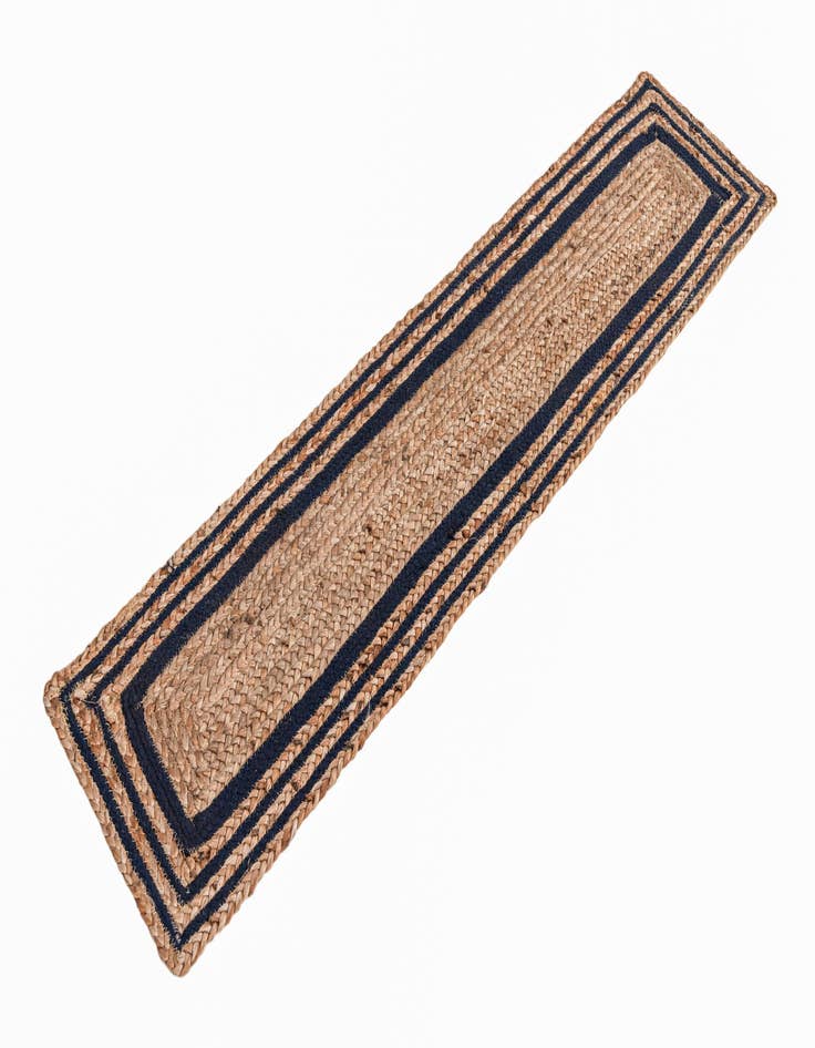 Detail image of  1' 2 x 5' 1  Hand Braided Jute Table Runner Rug