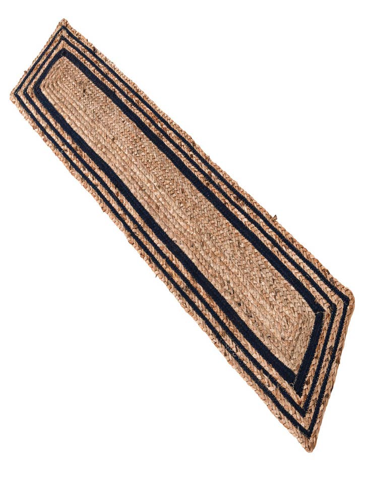 Detail image of  1' 2 x 5' 1  Hand Braided Jute Table Runner Rug