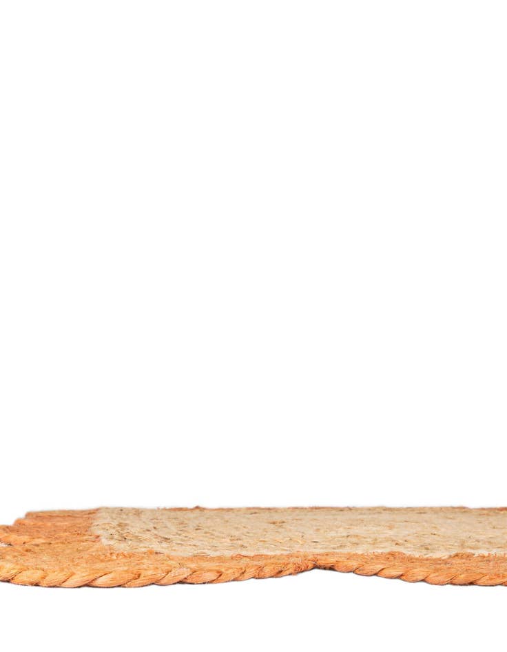 Detail image of  8' x 10'  Hand Scallop Braided Jute Rug