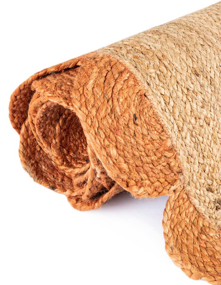 Detail image of  6' 1 x 6' 1  Hand Scallop Braided Jute Round Rug