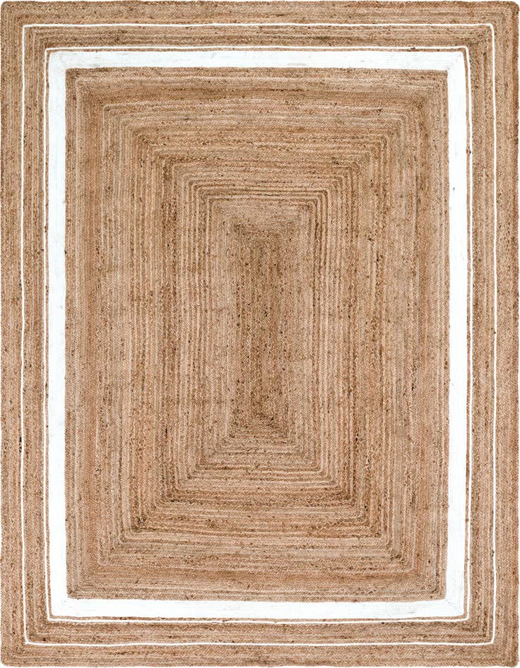 Detail image of  9' x 12' 2  Hand Braided Jute Rug