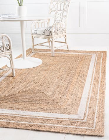  5' 1 x 8'  Hand Braided Jute Rug