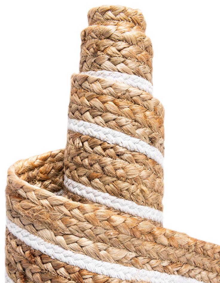 Detail image of  2' x 3' 1  Hand Braided Jute Rug