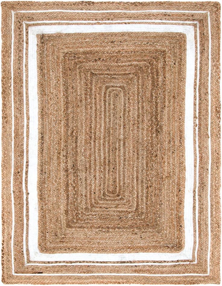 Detail image of  4' 1 x 6' 1  Hand Braided Jute Rug