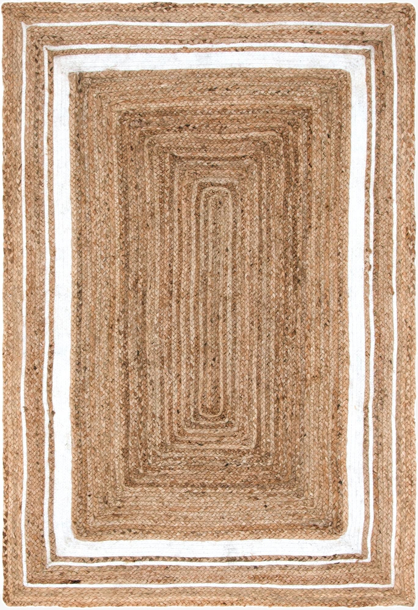  4' 1 x 6' 1  Hand Braided Jute Rug