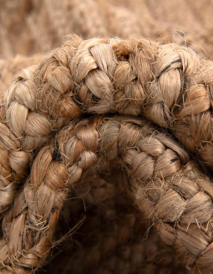 Detail image of  8' x 8'  Hand Braided Jute Round Rug