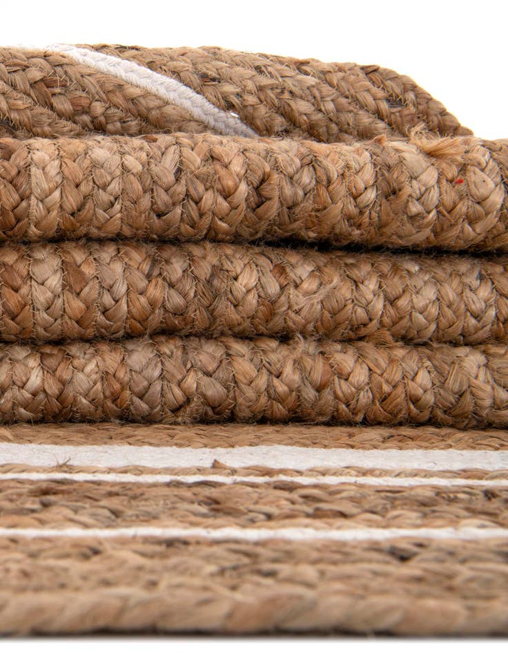 Detail image of  3' 3 x 3' 3  Hand Braided Jute Round Rug