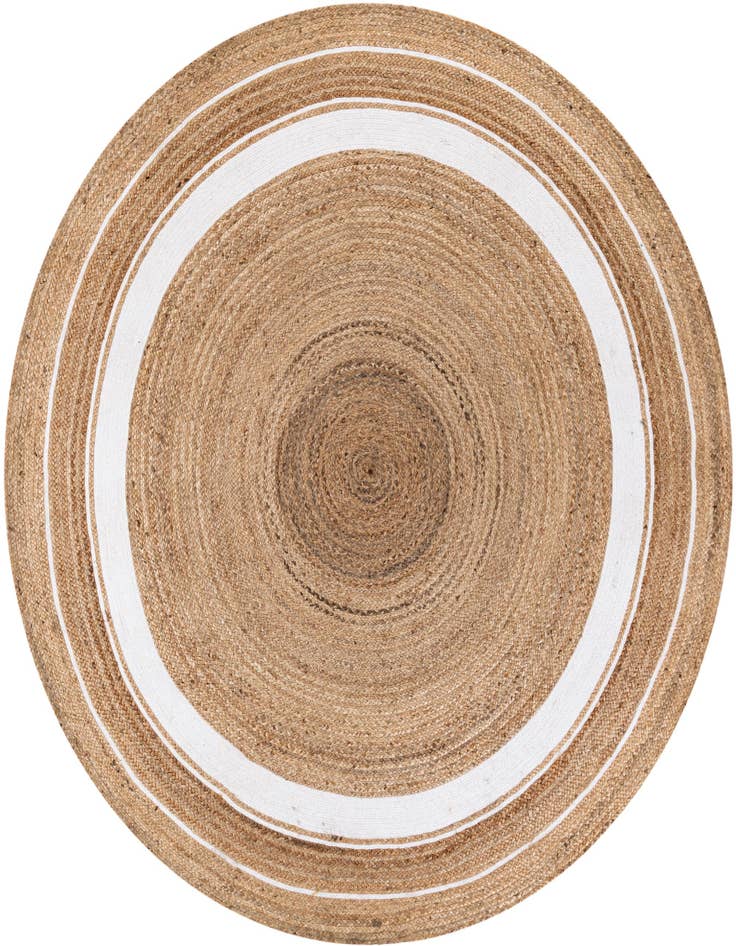 Detail image of  8' x 8'  Hand Braided Jute Round Rug
