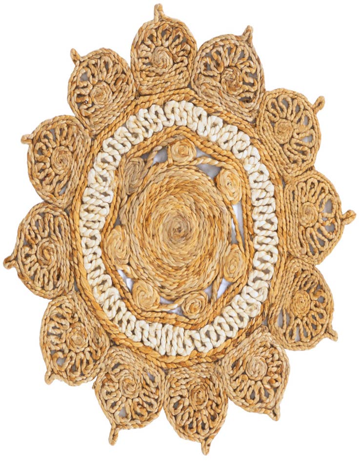 Detail image of  2' x 2'  Hand Braided Jute Round Rug