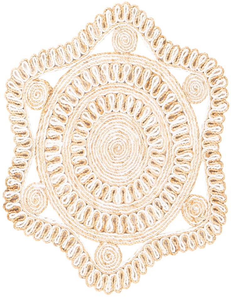 Detail image of  3' 1 x 3' 1  Hand Braided Jute Round Rug