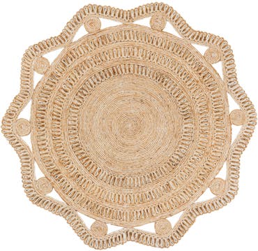  6' 1 x 6' 1  Hand Braided Jute Round Rug