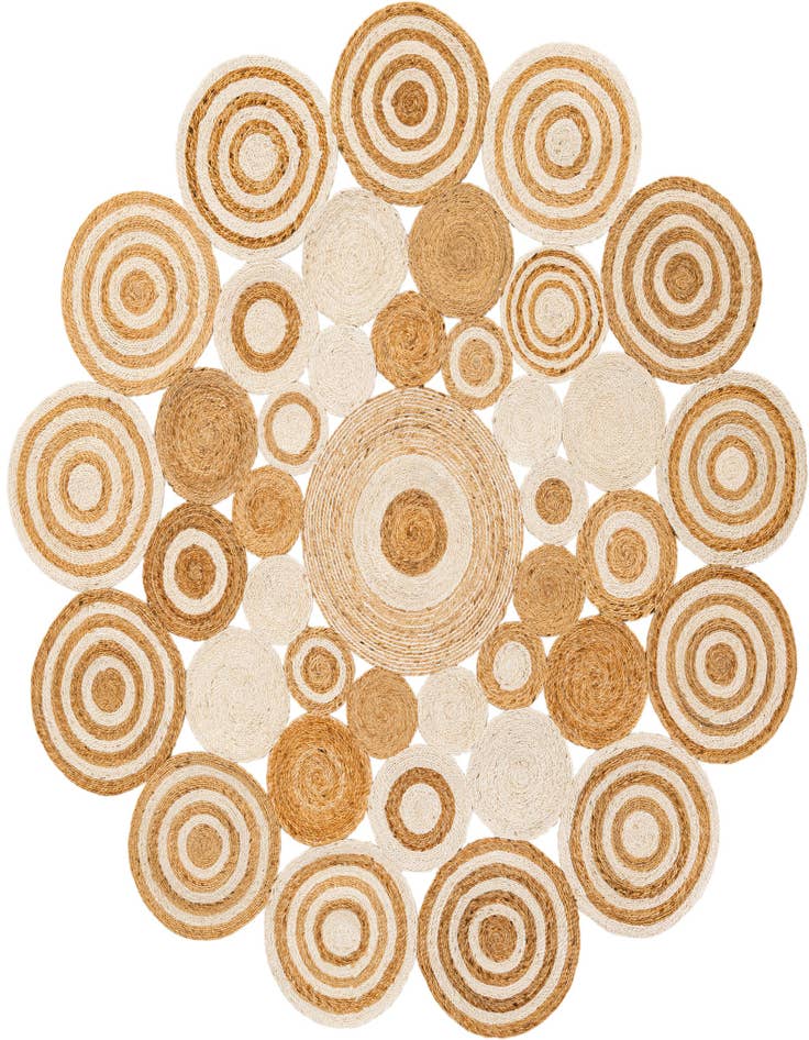 Detail image of  7' 10 x 7' 10  Hand Braided Jute Round Rug