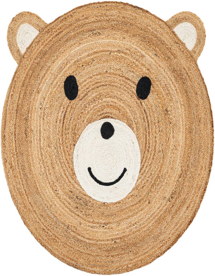 Detail image of  4' 1 x 4' 1 Kids Braided Jute Round Rug