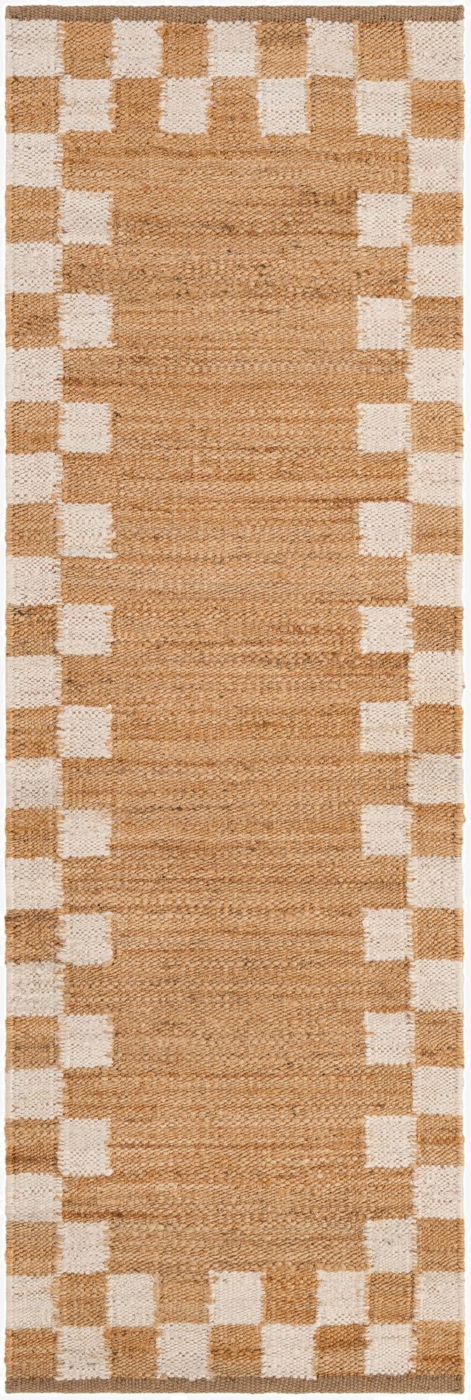  2' 7 x 8'  Hand Woven Laurel Handwoven Jute Runner Rug