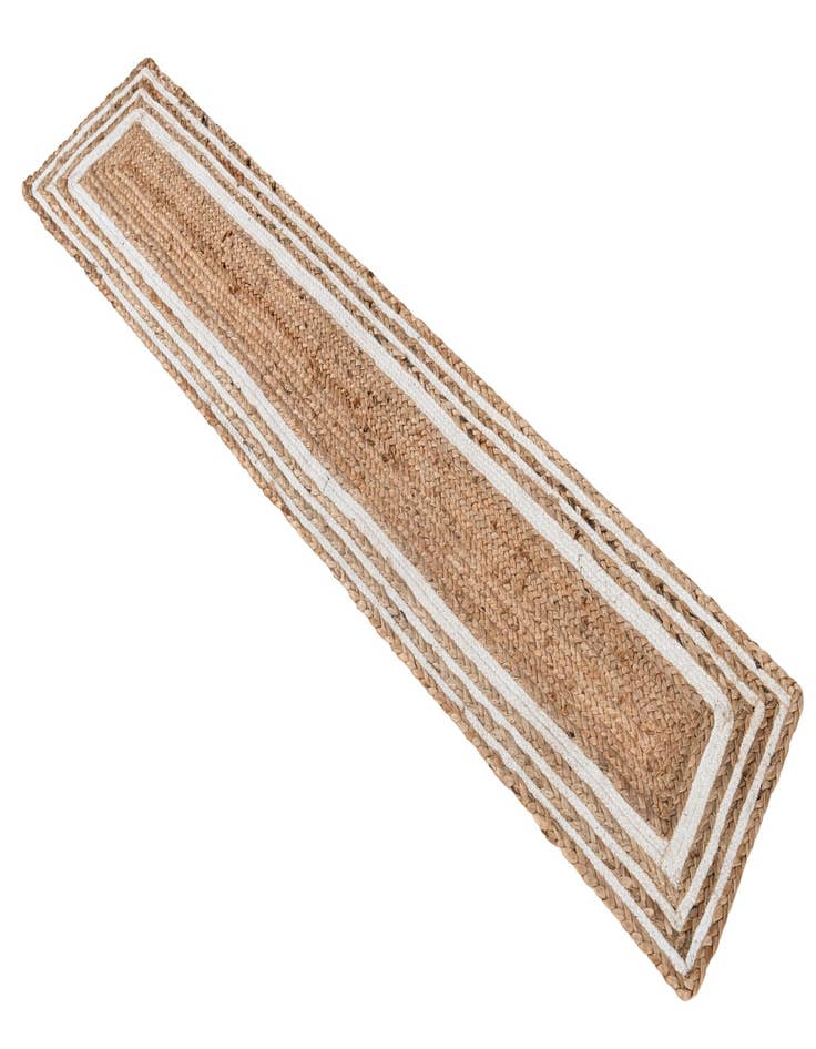 Detail image of  1' 2 x 6' 1  Hand Braided Jute Table Runner Rug