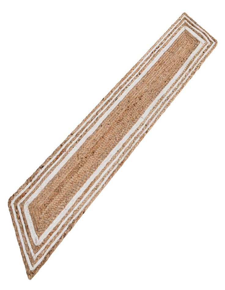 Detail image of  1' 2 x 6' 1  Hand Braided Jute Table Runner Rug