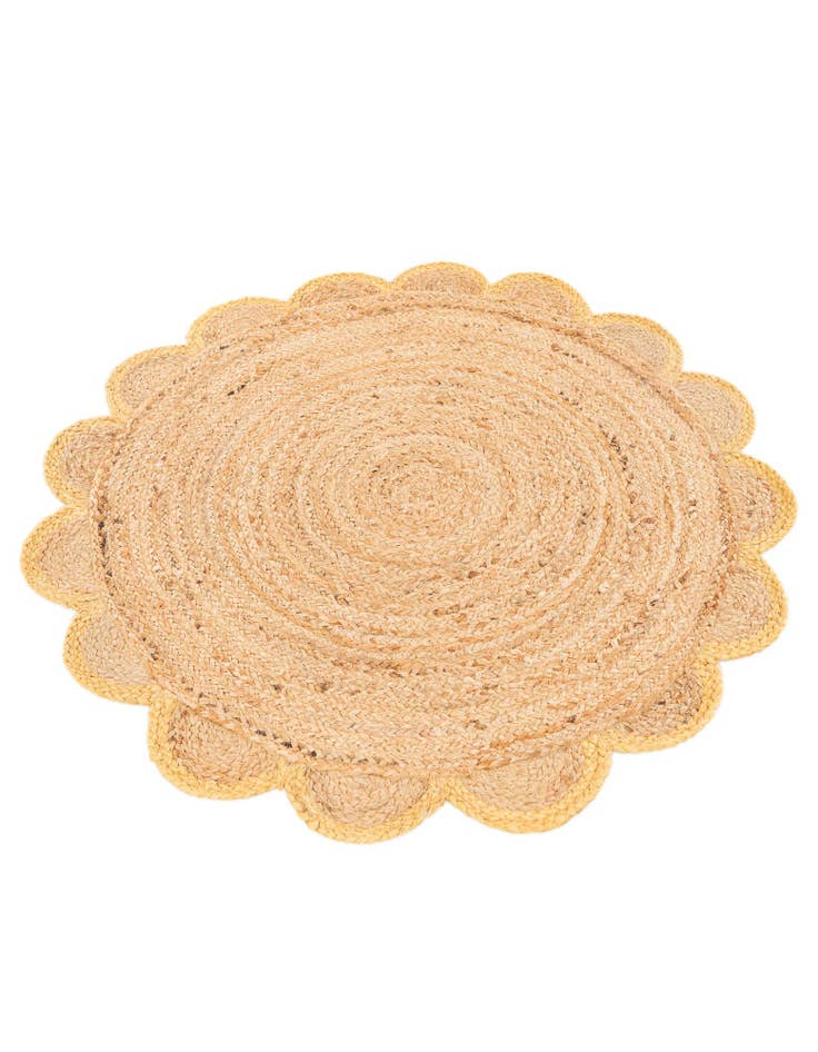 Detail image of  3' x 3'  Hand Braided Jute Round Rug