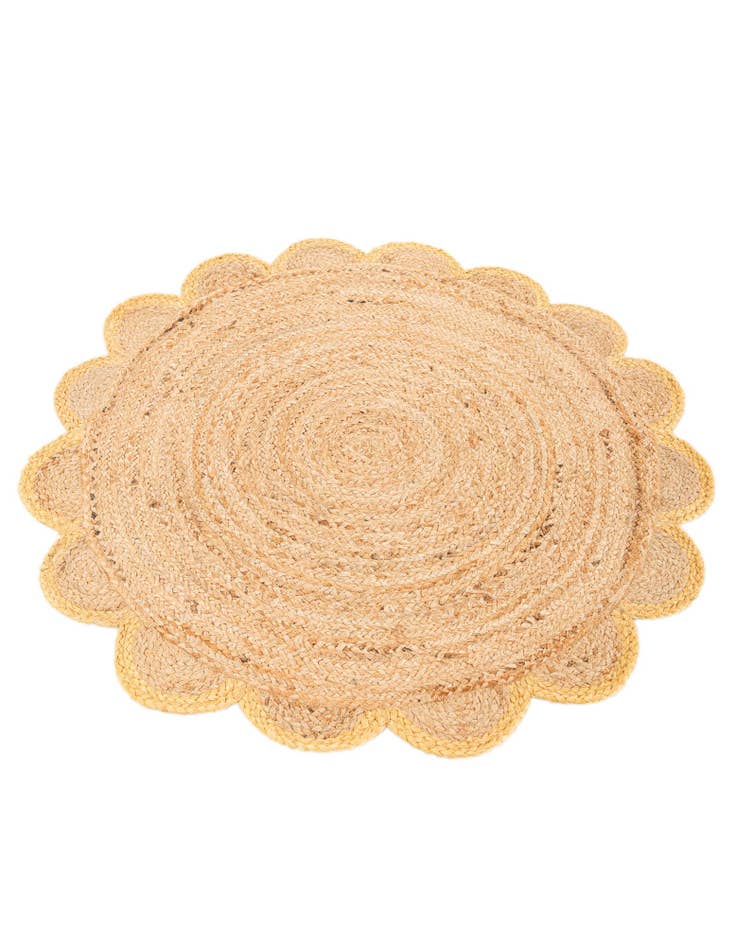 Detail image of  3' x 3'  Hand Braided Jute Round Rug