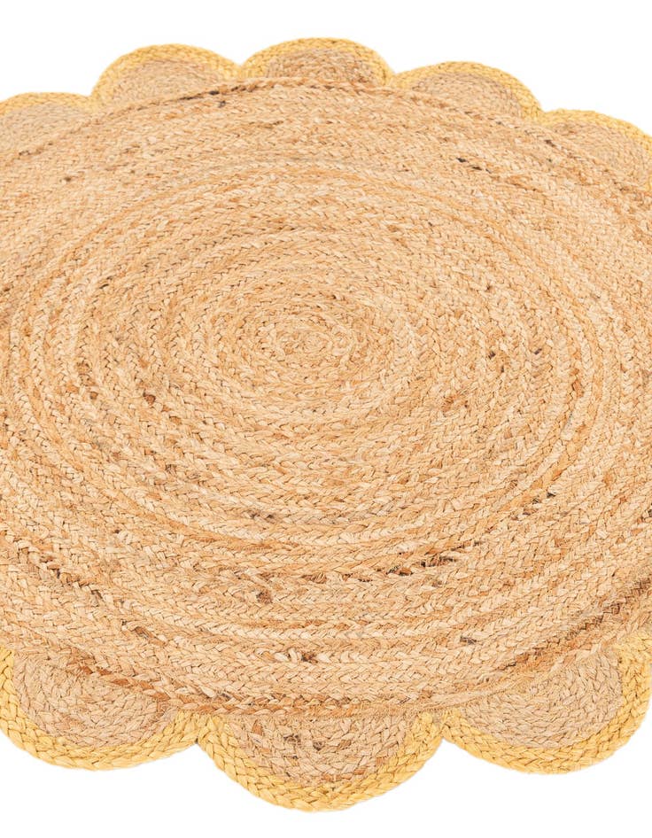 Detail image of  3' x 3'  Hand Braided Jute Round Rug