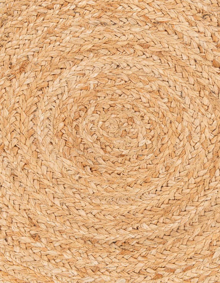Detail image of  3' x 3'  Hand Braided Jute Round Rug