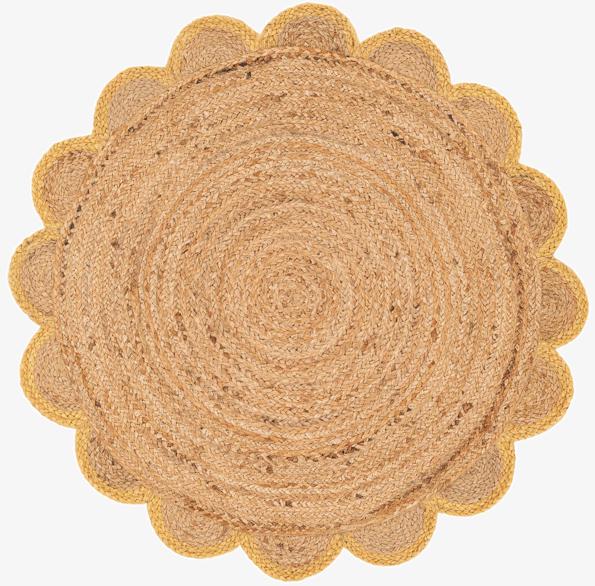  3' x 3'  Hand Braided Jute Round Rug