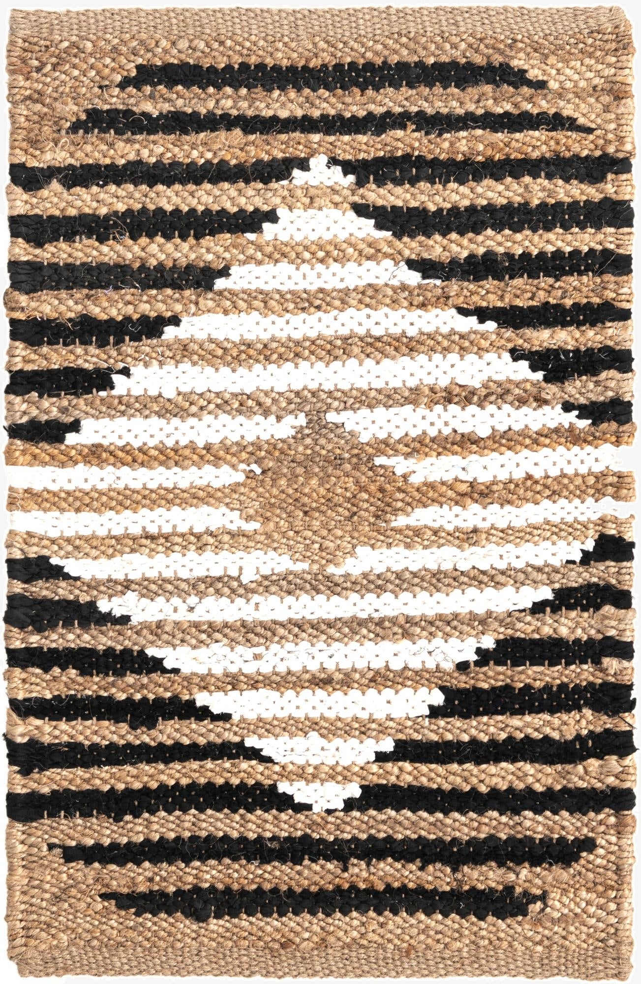  2' 2 x 3' 1  Hand Woven Chindi Jute Rug