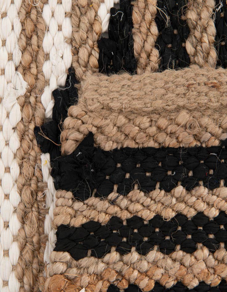 Detail image of  2' 7 x 8'  Hand Woven Chindi Jute Runner Rug