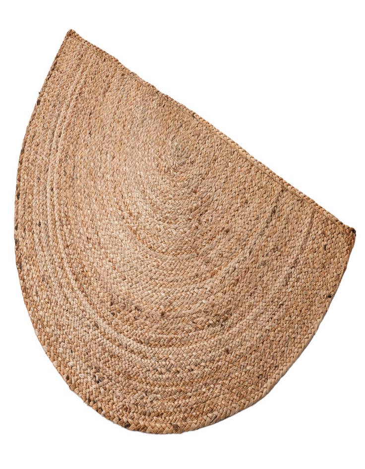 Detail image of  2' 2 x 3' 7  Hand Braided Jute Hearth Rug