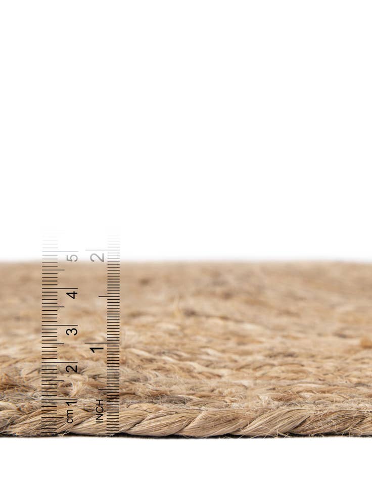 Detail image of  3' 1 x 6' 1  Hand Braided Jute Hearth Rug