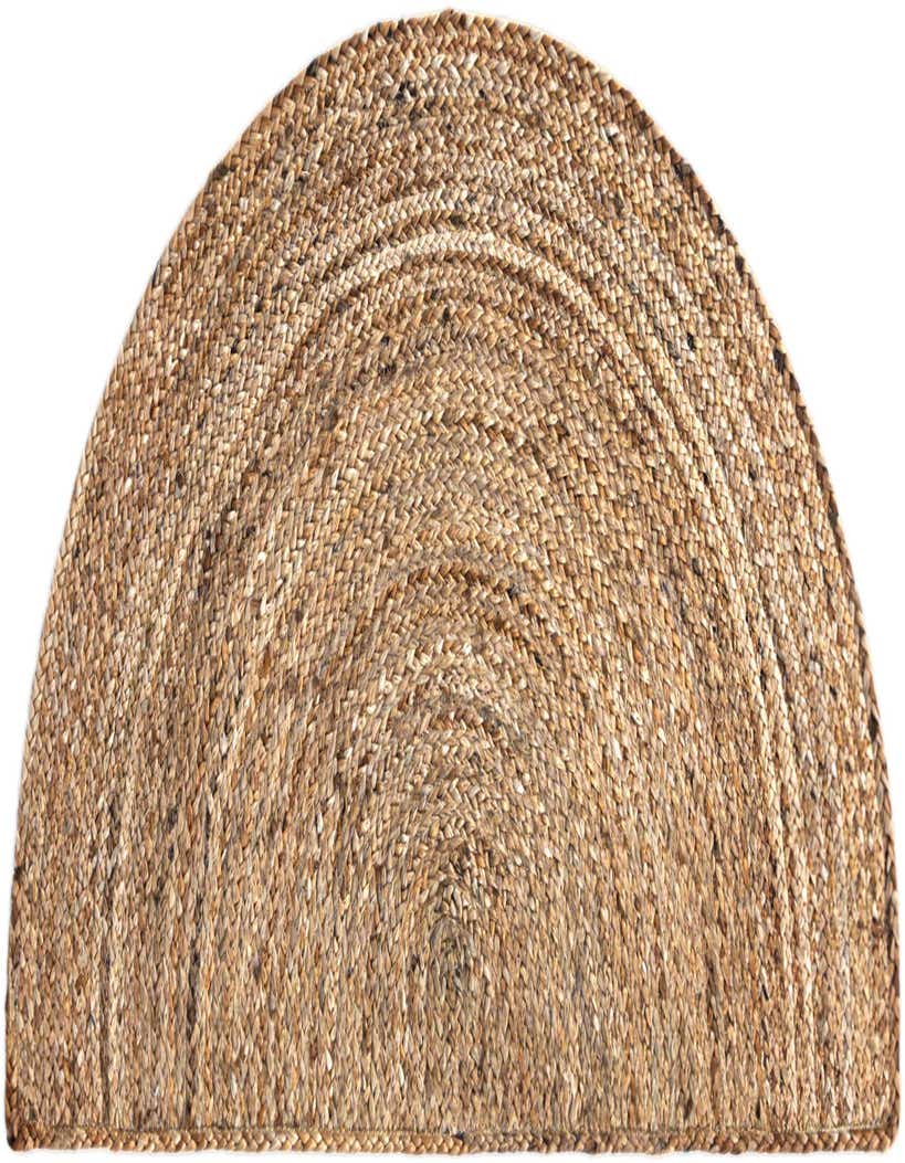 Primary image  2' 2 x 3' 7  Hand Braided Jute Hearth Rug