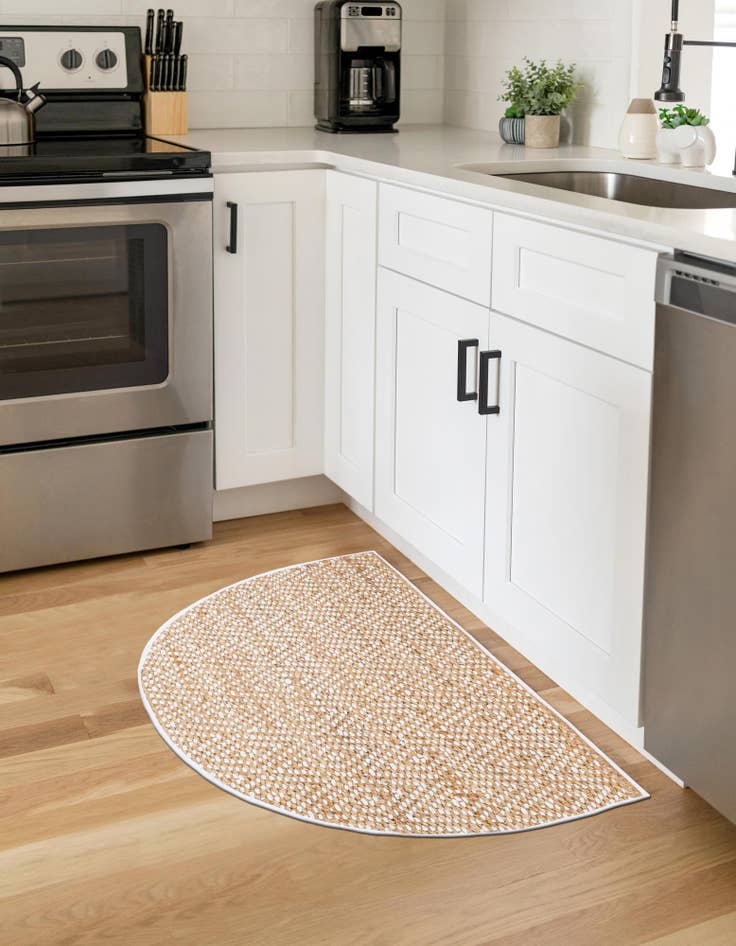 Detail image of  3' x 6'  Hand Woven Braided Jute Hearth Rug