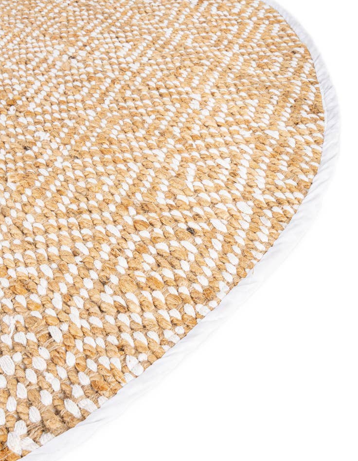 Detail image of  3' x 6'  Hand Woven Braided Jute Hearth Rug