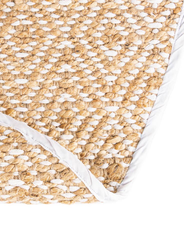 Detail image of  3' x 6'  Hand Woven Braided Jute Hearth Rug