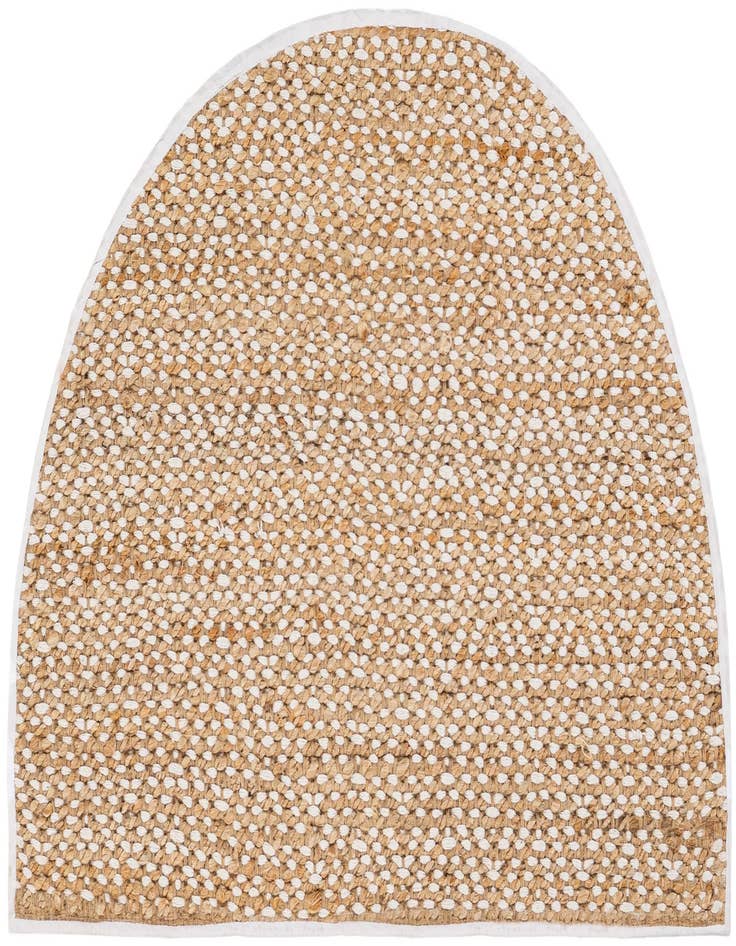 Detail image of  2' 2 x 3' 7  Hand Woven Braided Jute Hearth Rug