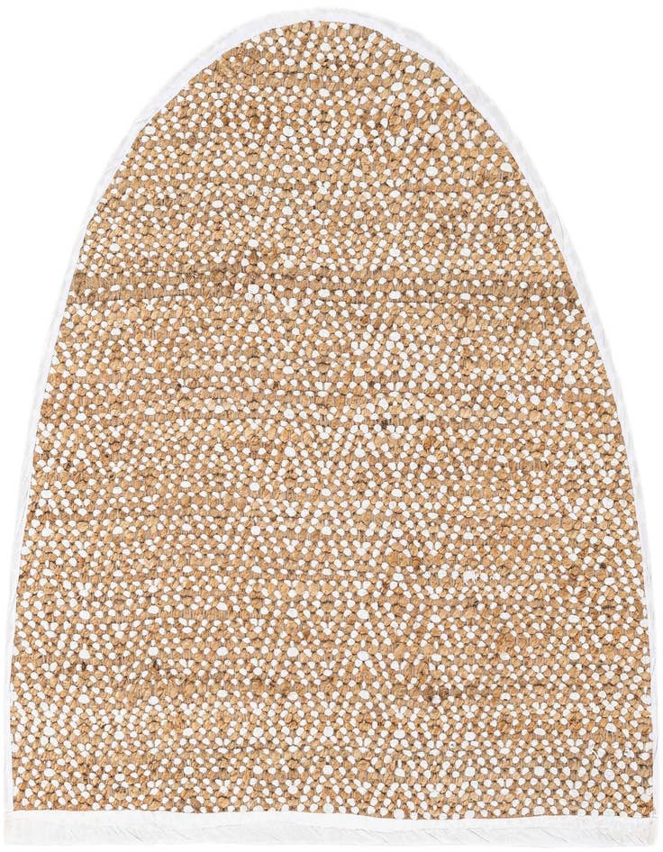 Detail image of  2' 7 x 4'  Hand Woven Braided Jute Hearth Rug