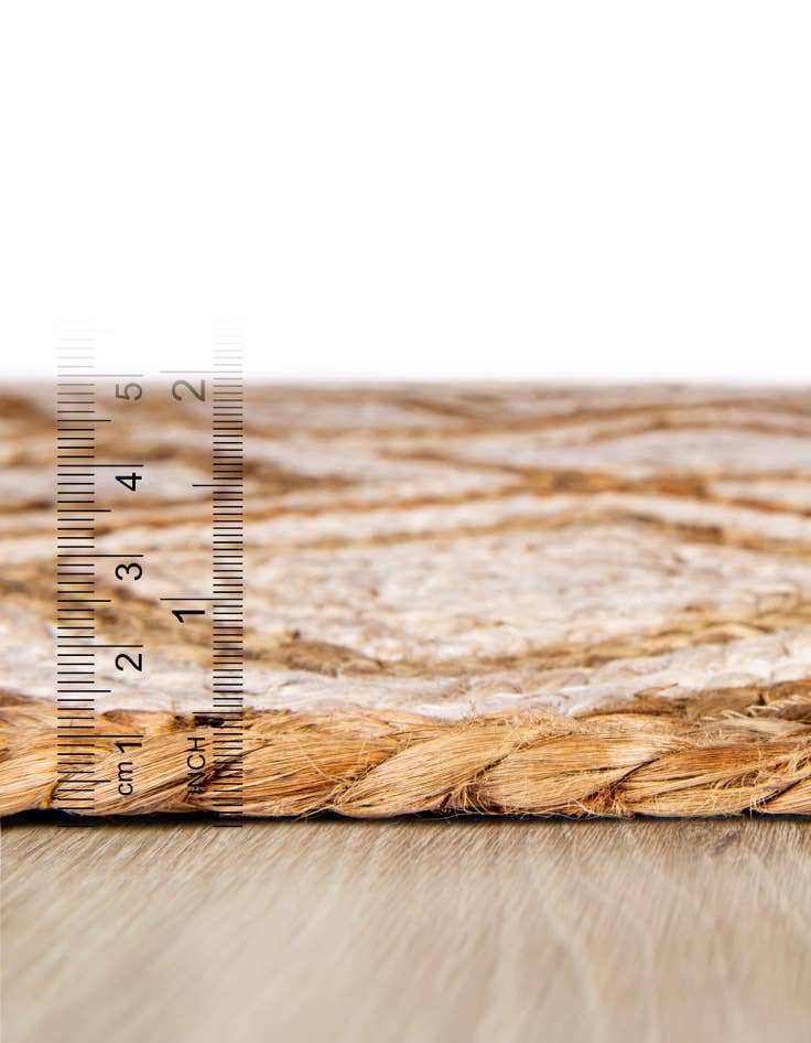 Detail image of 2' 2 x 3' 7 Handmade Braided Jute Hearth Rug