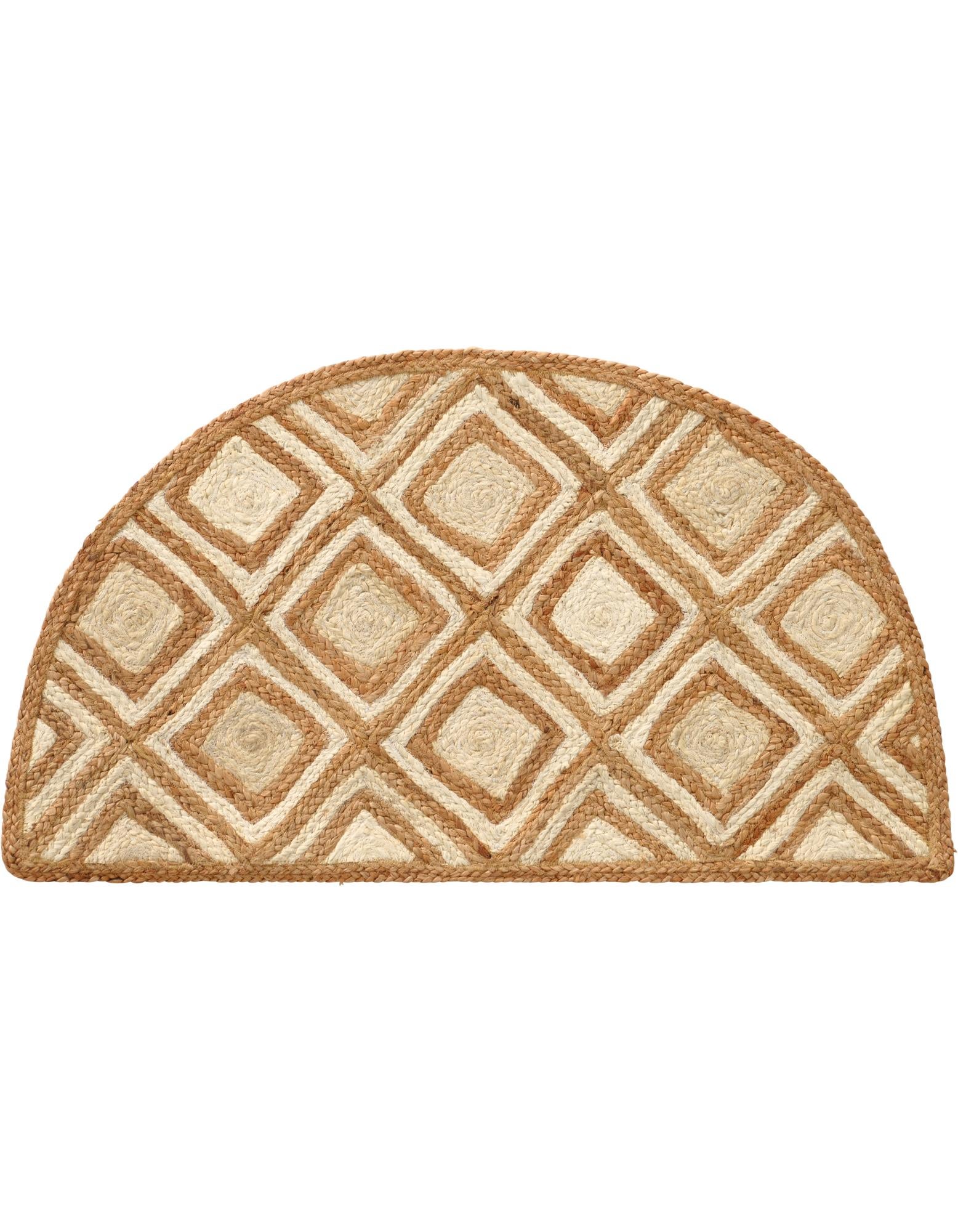  2' 2 x 3' 7  Hand Braided Jute Hearth Rug