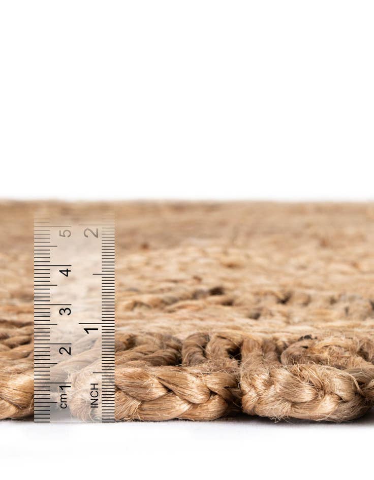 Detail image of  2' 2 x 3' 7  Hand Braided Jute Hearth Rug