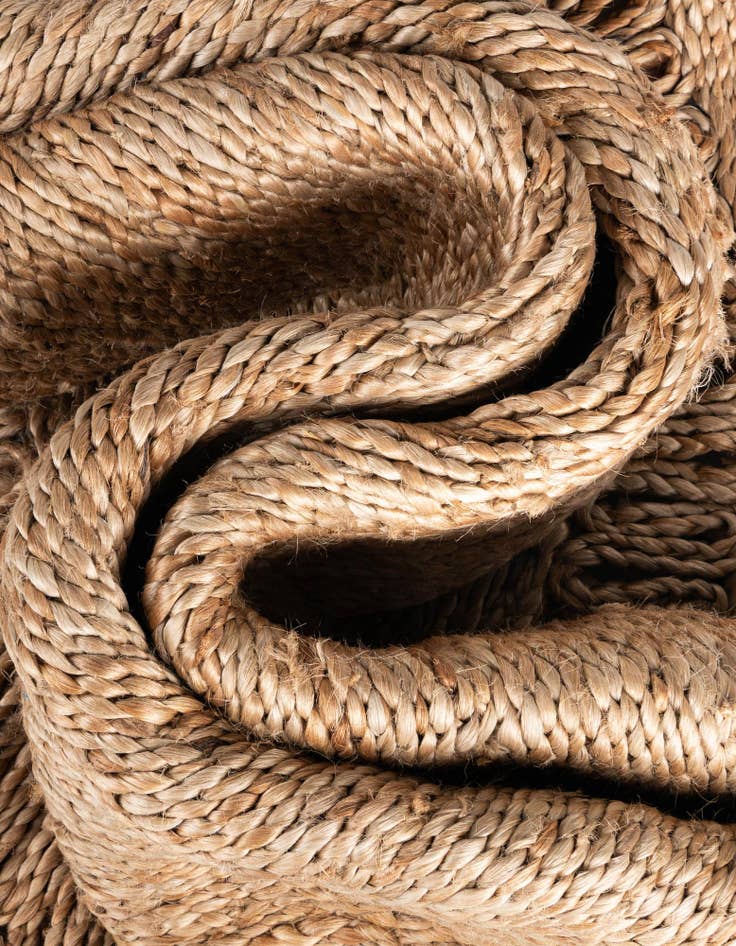 Detail image of  2' 2 x 3' 7  Hand Braided Jute Hearth Rug