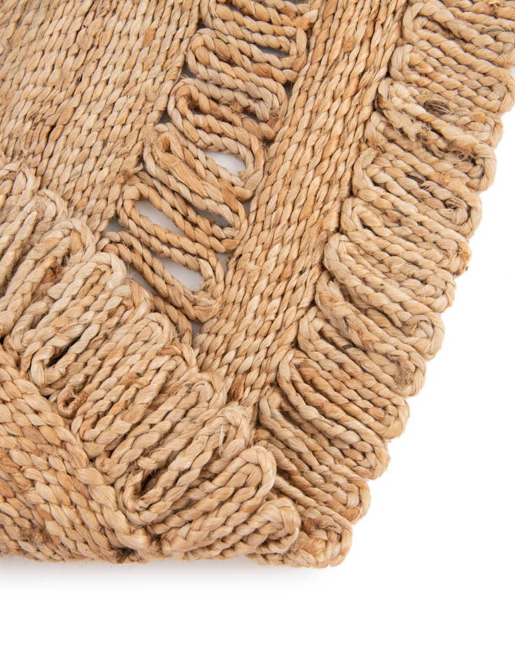 Detail image of  2' 2 x 3' 7  Hand Braided Jute Hearth Rug