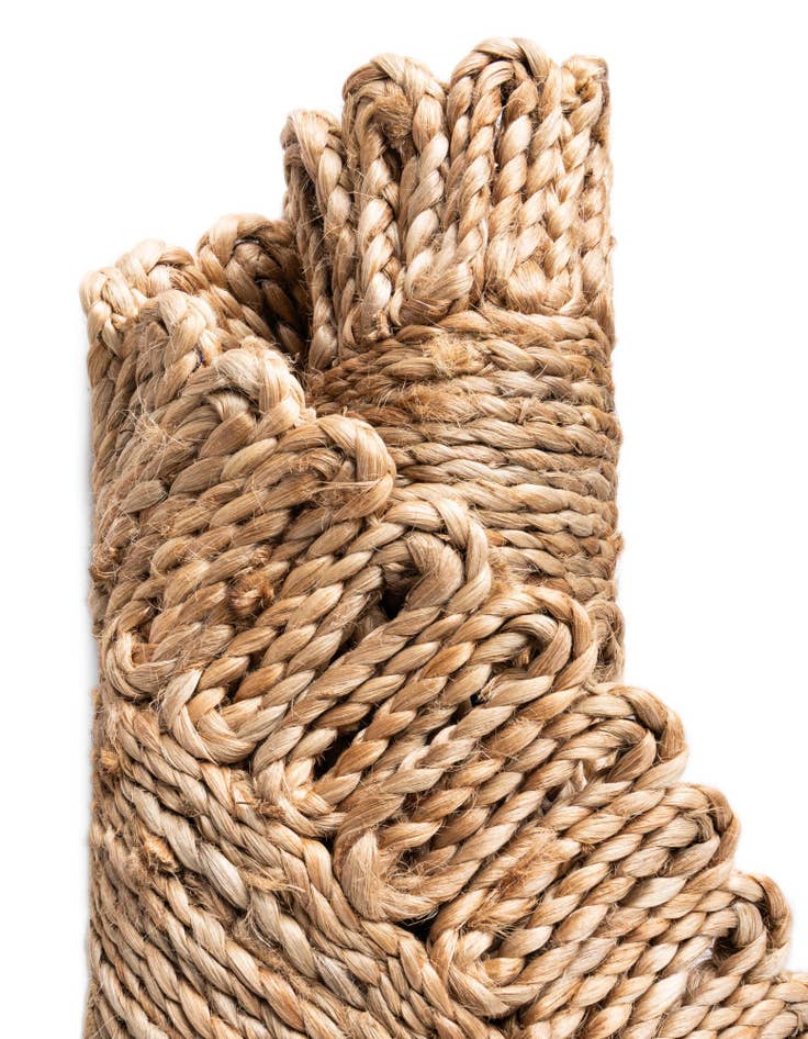 Detail image of  2' 2 x 3' 7  Hand Braided Jute Hearth Rug